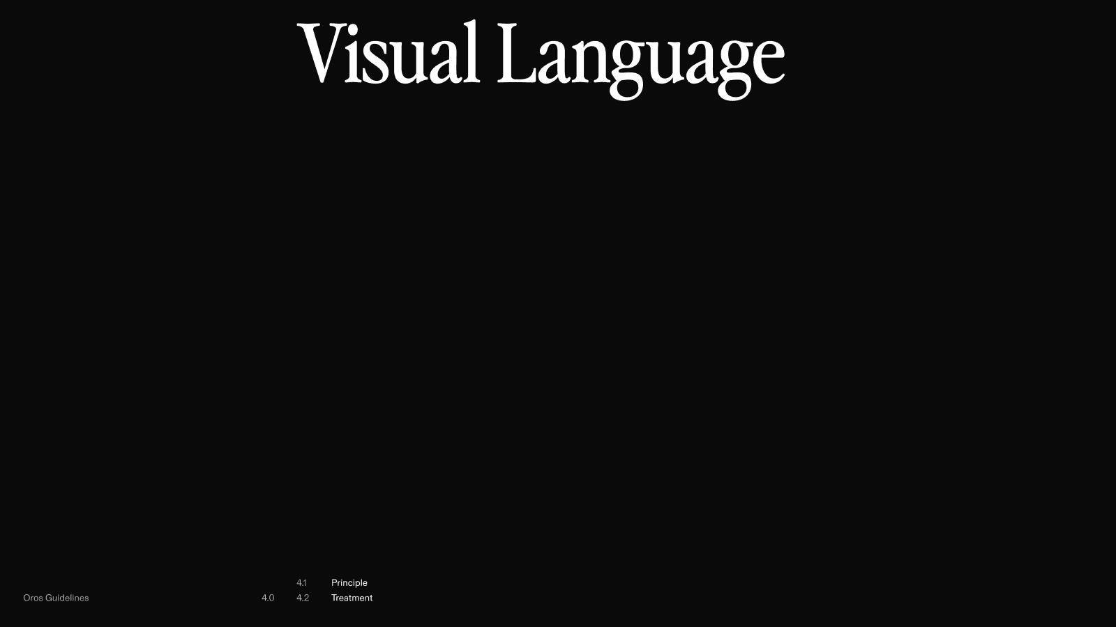 Oros visual language brand guide